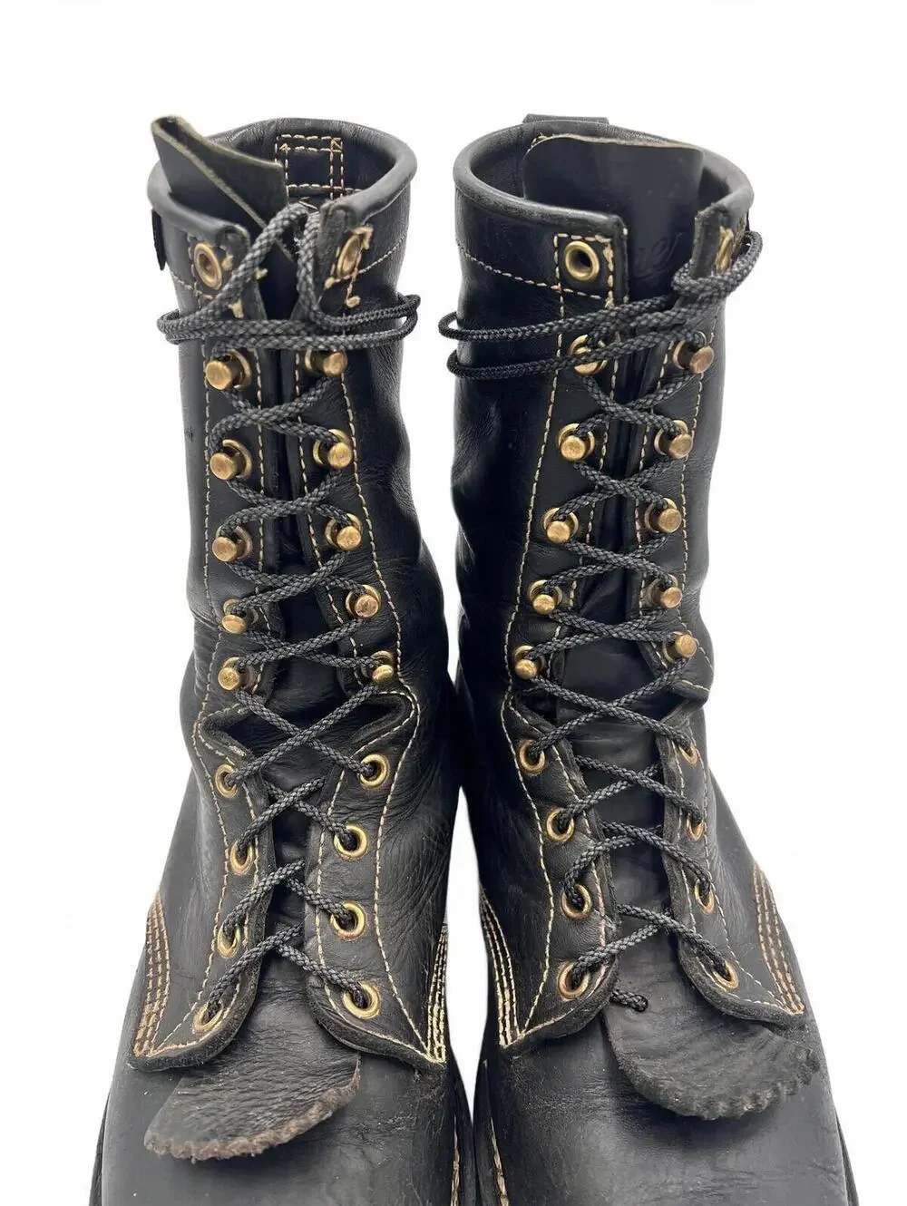 Danner Wildland Fire Boots 7.5 EE Black Leather USA Vibram Logger Boots